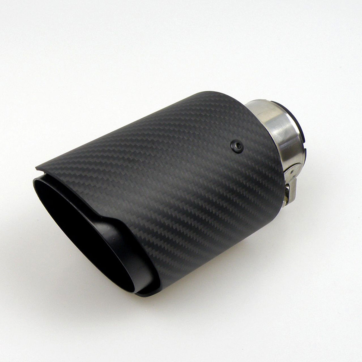 Matte Twill Carbon Fibre Car Exhaust Tip Black Coated Stainless Steel Muffler Tip Tail Pipe For BMW BENZ AUDI VW Car Accessories