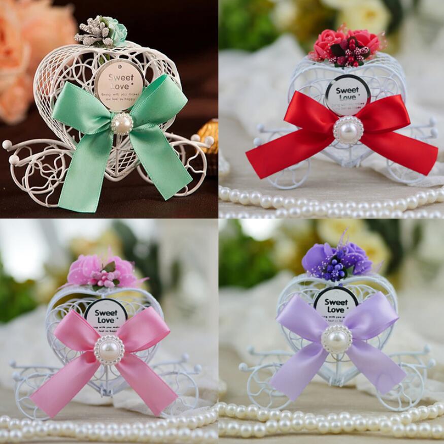 Heart-shaped Carriage Candy Box Gift Sweets Boxes Birthday Party Wedding Favours Decoration Xmas Anniversary Shower Gift Wrap