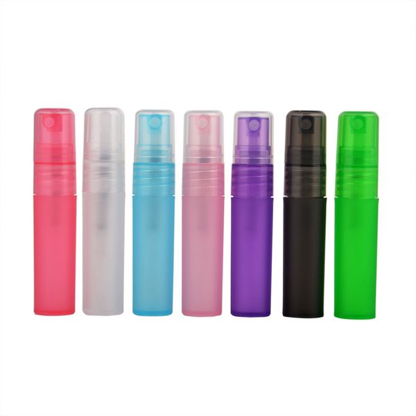 Wholesale 5ml Plastic Frosted Perfume Atomizer, PP Spray Bottle, Perfume Bottle 7 Colors Free Shipping WB2019