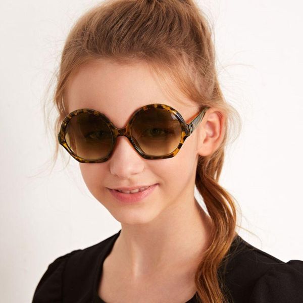 New 2020 Sun Flower Round Cute Kids Vintage Round Sunglasses Fashion Children Sun Glasses For Boy Girls Infant Eyewear Uv400 strwh