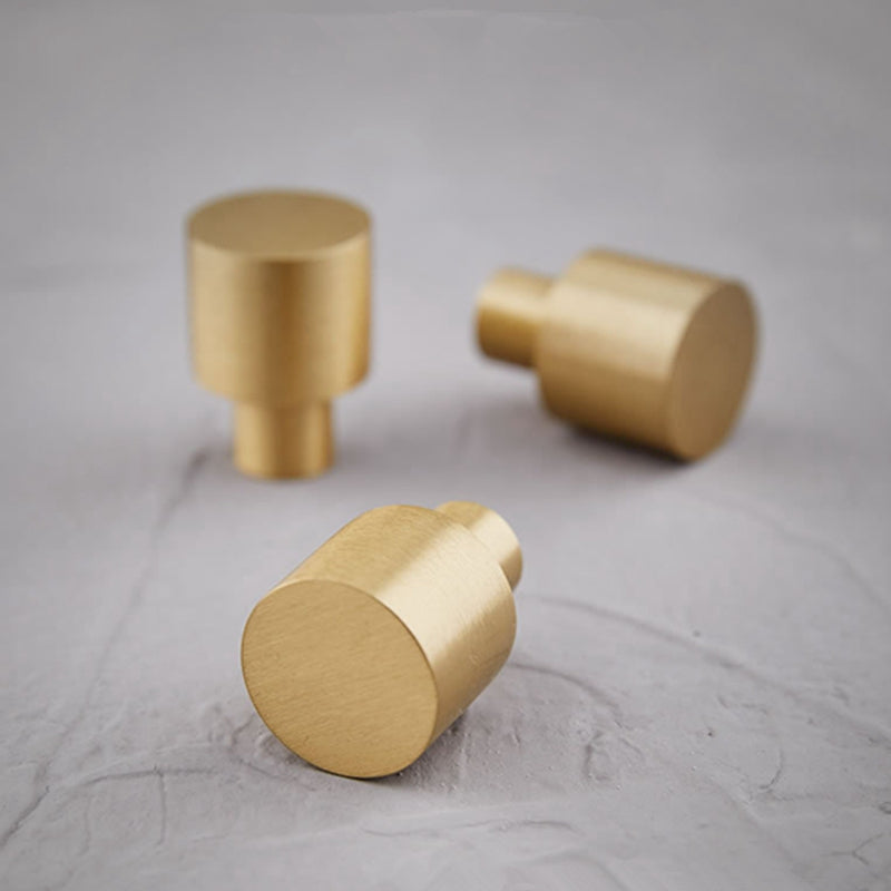 Solid Brushed Brass Gold Kitchen Cabinet Knobs and handles Furniture Drawer Dresser KnobsCupboard Door Pull Handle Modern