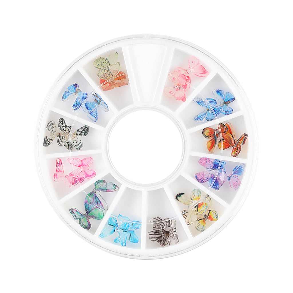 3D Butterfly Acrylic Glitter Sequins Powder Gel For Nail Polish Nail Art Decorations Manicure DIY Nail Art Accesorioy F704