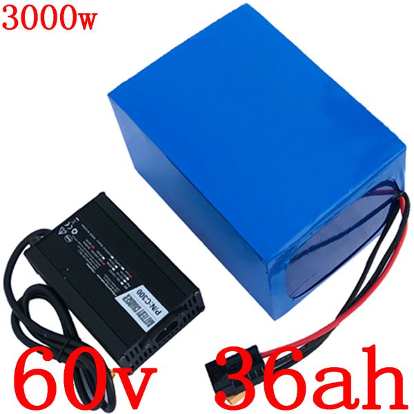 60V 1500W 2000W 3000W battery 35AH electric bike cooter Lithium Battery with charger