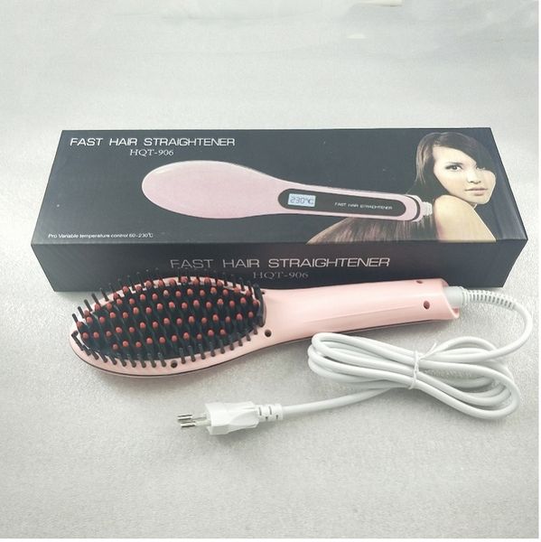 New DHL FAST Hair Straightener brush Straight Styg Tool NASV Beautiful star Flat Iron Electronic comb straighteners HQT-906