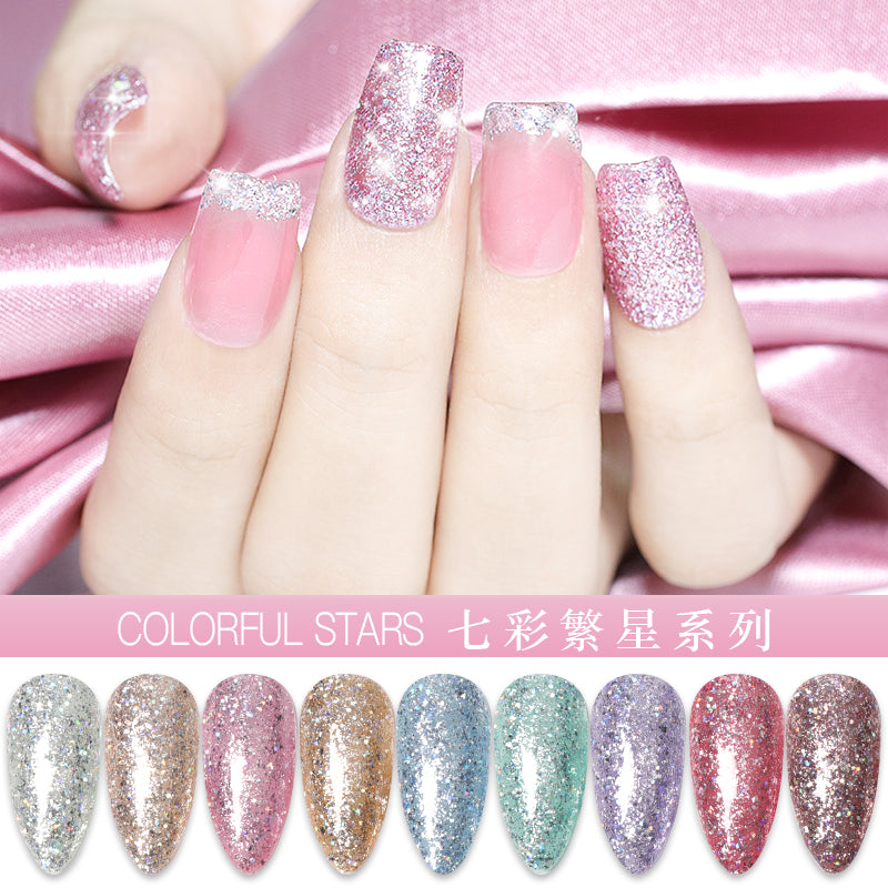 DIY Glitter UV Nail Gel Polish 5ml Soak Off Sequins Gel Long-lasting Bling Nail Varnish Manicure Art Tool G229