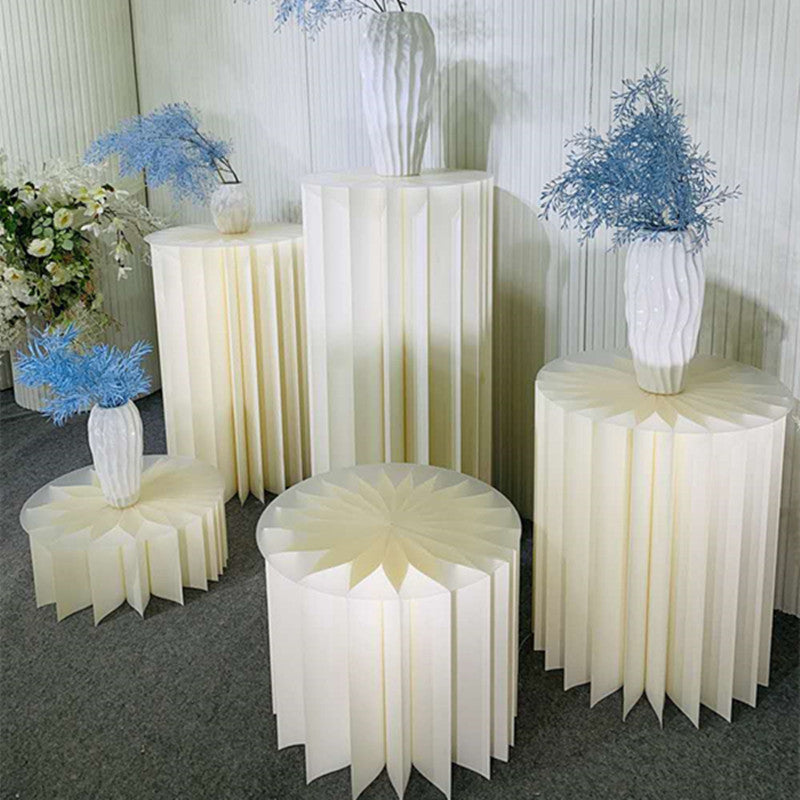 Wedding wreath Guide Window Booth Props Column Stand Paper Dessert Table Folding Decoration