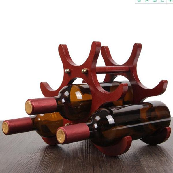 Creative European solid wood wine rack decorations wine bottle rack living room decoration wine rack