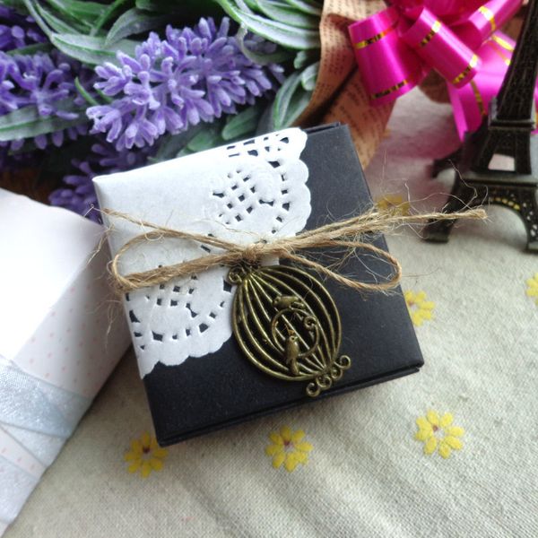 Black Kraft Paper Gift Box Black Cardboard Paper Packing Box Small Carton Jewelry Packaging Box
