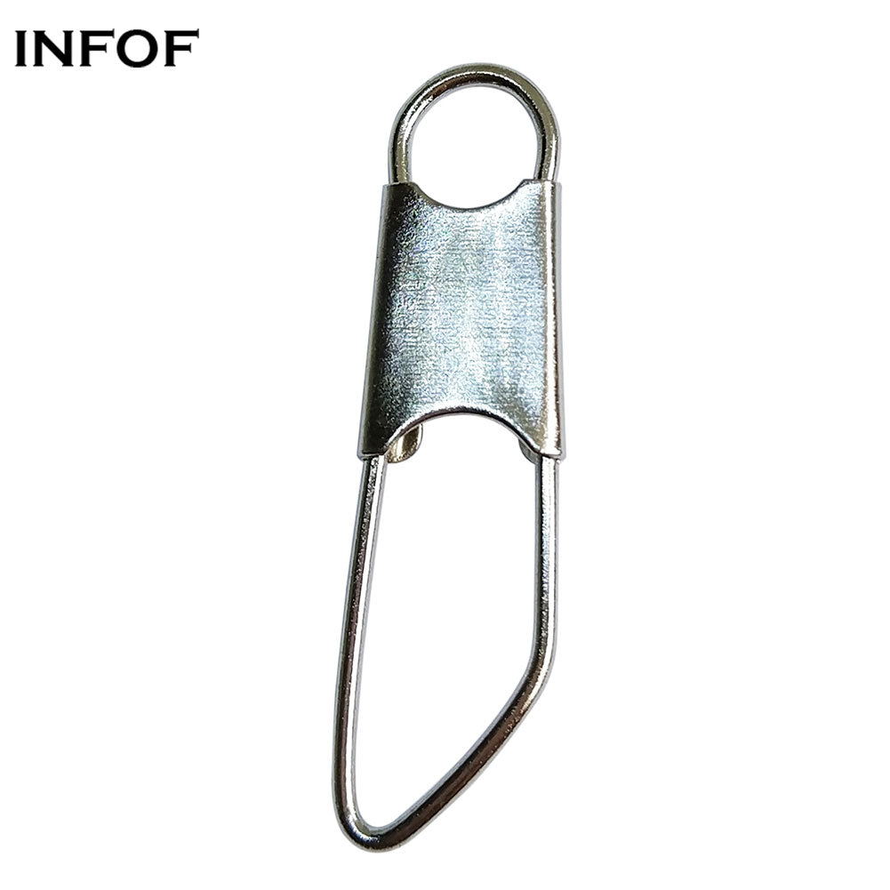 INFOF Brand 500pcs-lot F6001 Fishing Safety Snap bass Fishing Tackle carp Fishing snap swivels fly fish equipment