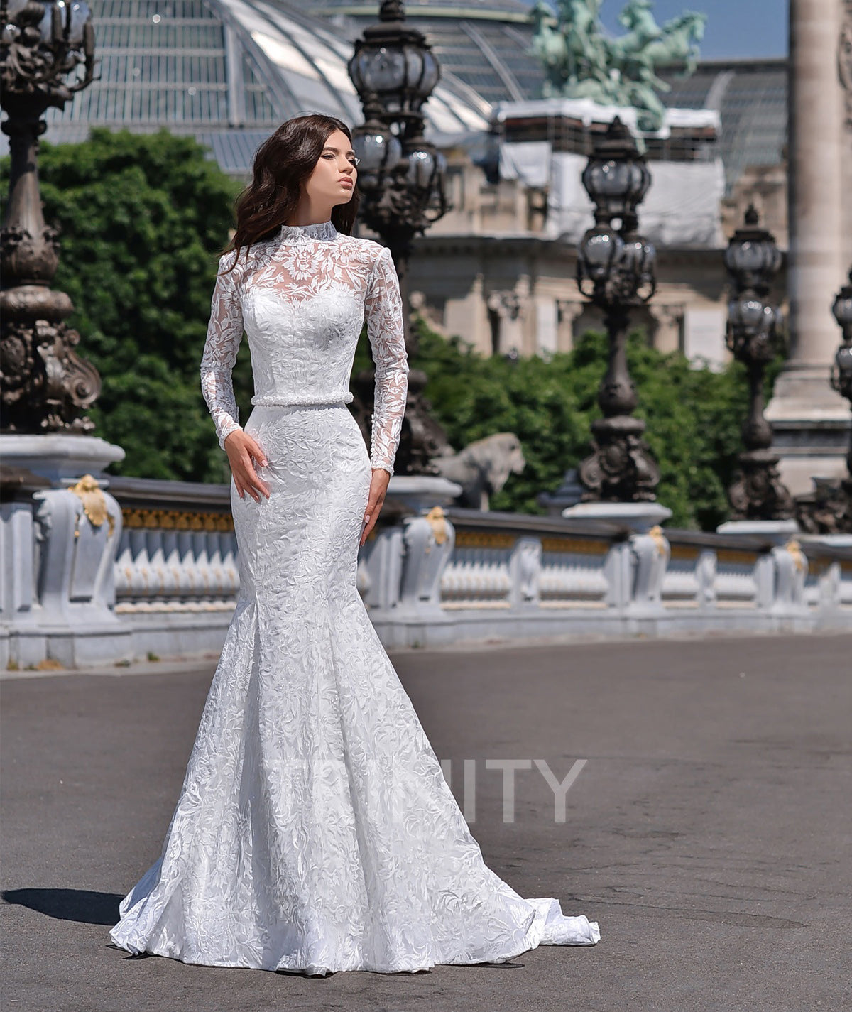 Excellent White Lace Sweetheart Beads Mermaid Wedding Dresses Bridal Pageant Dresses Wedding Attire Dresses Custom Size 2-18 KF1223289