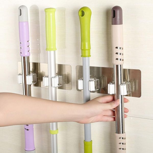 NEW Wall Mounted Mop Organizer Holder Brush Broom Hanger Storage Rack Kitchen Tool SN2521