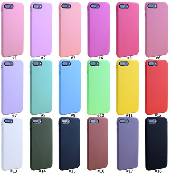 Candy Color Soft TPU Rubber Silicone Case for iPhone X XS Max XR 8 7plus 6S 5se Mobile Phone Accesorios Case
