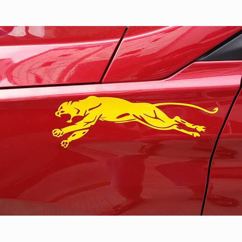 Cheetah Car Stickers Personality Before and After Bumper Scratches Car Decorative Sticker Decals
