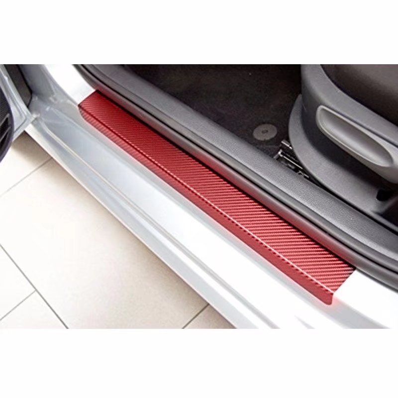 4D Car Carbon Fiber Sticker Door Scratch-proof Anti-kick Foil Protection Pad Decals Waterproof Automobiles Exterior