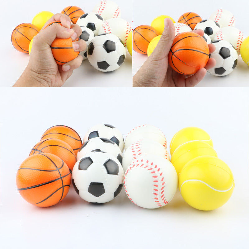 Football Basketball Tennis Baseball Kindergarten Baby Toy PU Foam Ball Anti Stress Sports Balls Stress Relief Decompression Squeeze Toys Anxiety Rel