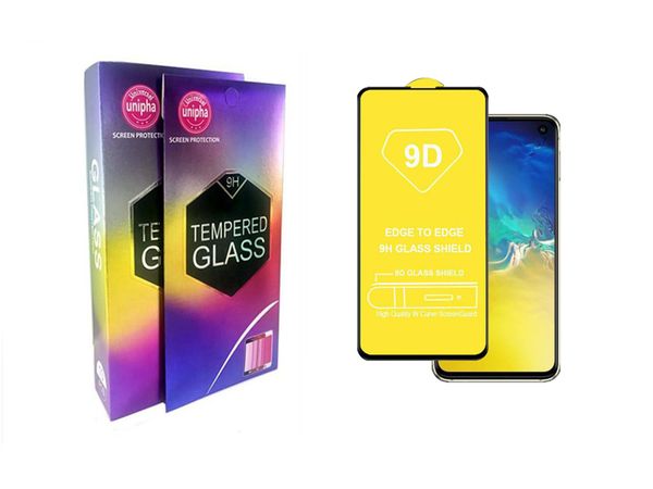 9D Full Glue Full Cover Tempered Glass Screen Protector For Samsung Galaxy S10E J2 Core J4 J6 J7 J8 Huawei Y9 2019 P30 Lite With Package