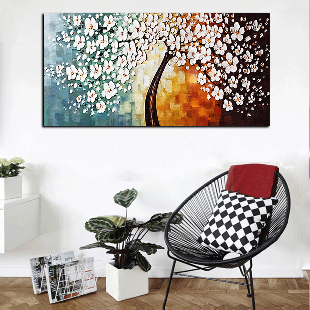 Unframed Canvas Prints Oil Painting Rich Tree Decorative Art for Living Room Wall Decor Palette Knife Painting HD Quality Hot Sale