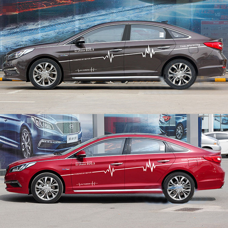 CAR Dynamic Waist Line Decal ECG Decoration Car Stickers Modified Body Stickers