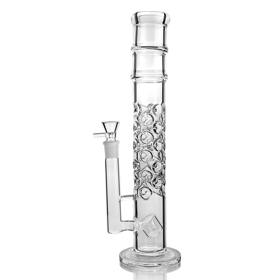 Hookahs thick glass Straight Glass bongs showerhead perc holes perc glass Pipe water pipe Tubes Holes Recycler Smoking Pipes Bong