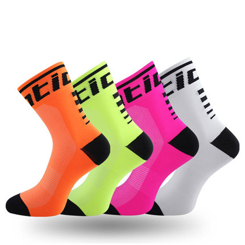 Men&#039;s and Women&#039;s Sports Socks Summer Breathable Anti-sweat Riding Socks High Knee Deodorant Basketball Running Football Socks