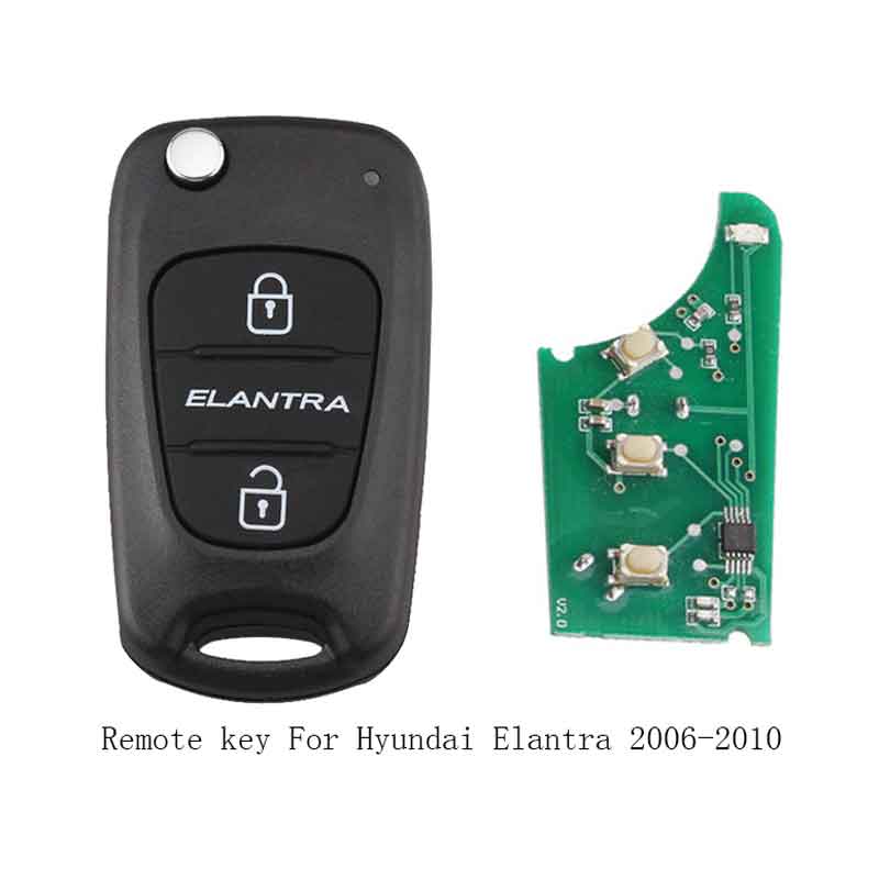 Buttons 433mhz Folding Remote Car Key Fob for Hyundai Elantra 2006-2010 NO chip Right Blade
