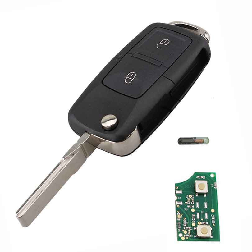 2Buttons 434MHZ Remote Key for SKODA Fabia Superb Octavia I 2002-2007 Car Key 1J0959753AG 1J0 1JO 959 753 AG with ID48 Chip