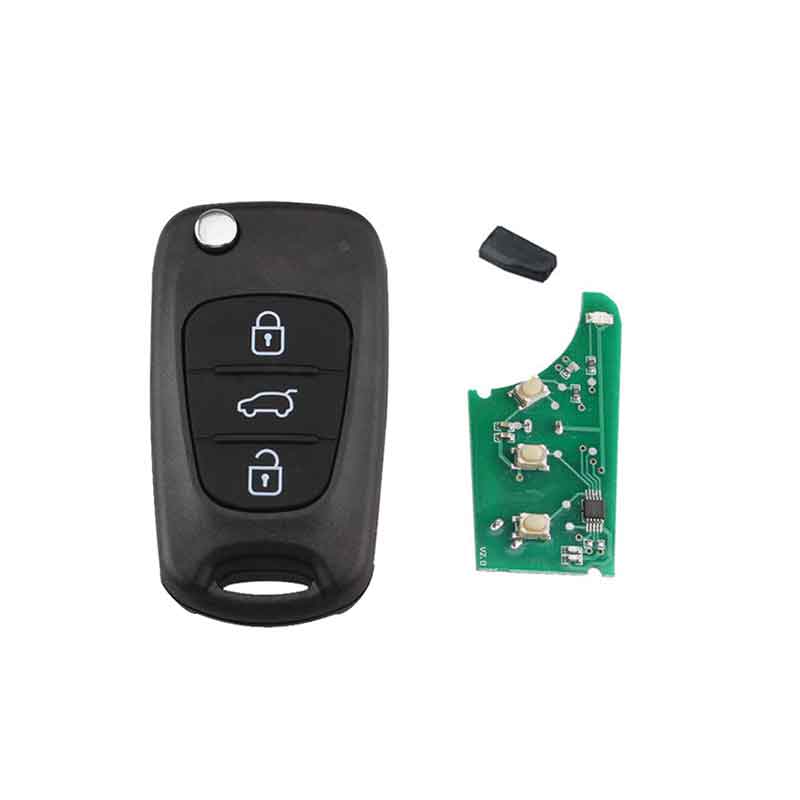 3Buttons ID46 chip Complete Remote Key For Hyundai IX30 I20 I30 2008-2012 Key Fob 433MHZ& TOY40 Blade