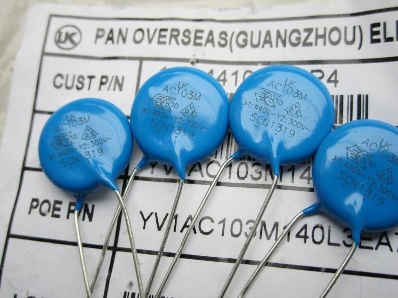 LK AC103M Taiwan safety ceramic chip Y capacitor X1 440AC Y2 300VAC pitch 8 film diameter 13