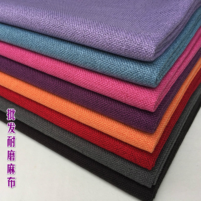 Plain color thickening fluid quality sofa linen fabric solid color fabric diy pillow cushion car covers