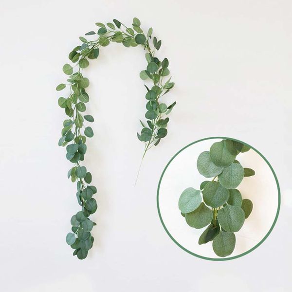 Artificial Green Eucalyptus Vines Rattan Wedding Decoration artificial Fake Plants Ivy Wreath Wall Decor Garden Decoration