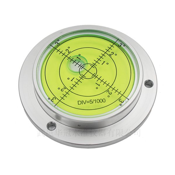 HACCURY Mechanical level Engineering Vehicle Level Bubble Big Flange Round Level Size 80x62x15mm