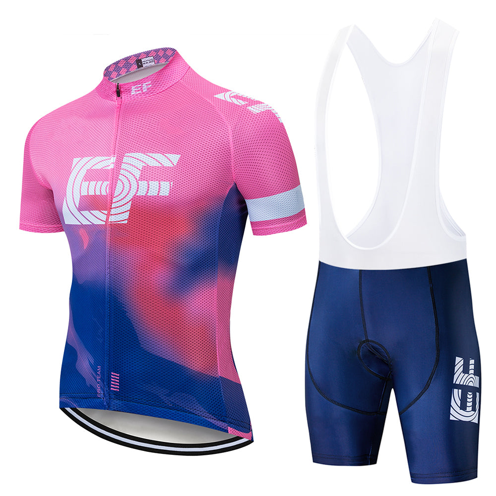Cycling Jersey Set 2019 new EF Summer Men Cycling Set Racing Bicycle Clothing Suit Breathable Mountain Bike Clothes Sportwears