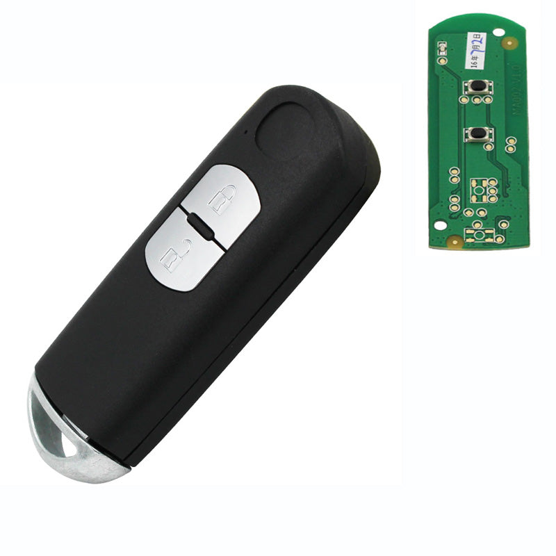 Smart 2Button Remote Key Fob 434Mhz ID49 49chip for CX-5 + Uncut Blade with Small Key