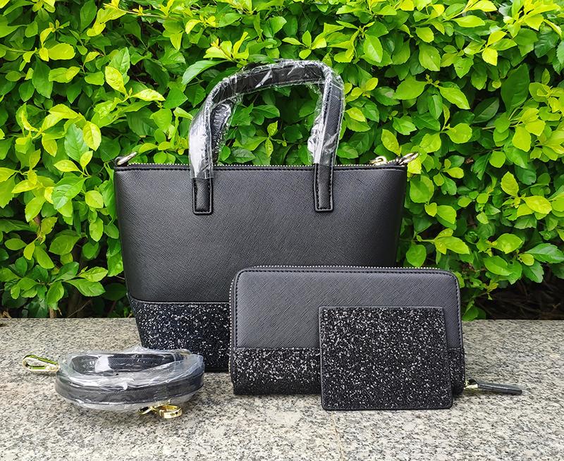 brand designer glitter purses set small crossbody+wallets+card holder sets glitter family large small mini crossbodys purses 5 colors