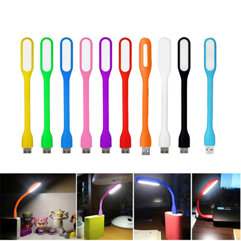 LED Light Lamp Mini Portable USB 6LEDs Super Bright Book Light Reading Lamp Adjust Angle Flexible Lighting for Mobile Power Laptop Notebook