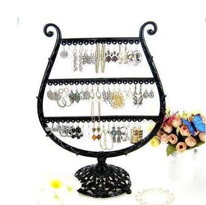 6style Wine Lyra Glass Jewelry Display Stand Holder Earring Display Iron Wall Frame Necklace Holder Accessories Base Storage Dro 1pc C172