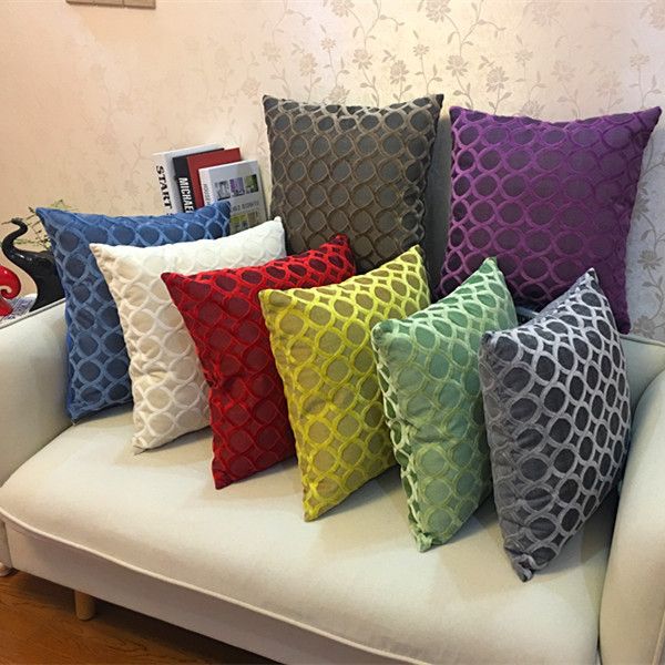 Square Velvet Pillow Covers Fashion Thicken Soft Throw Pillow Case Sofa Chair Pillow Cases Home Decorative Pillowcase GGA2435