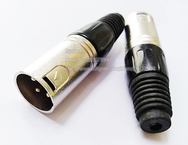 Connectors, Microphone XLR 3Pin Male MIC Plug Speaker Adapter Connector-10PCS