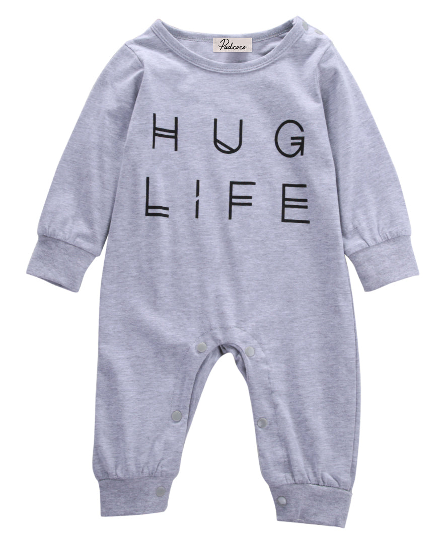 Baby Boy Girl Clothes Long Sleeve Cotton Romper Infant Letter Printed Jumpsuit Outfit Kids O-Neck Casual All seasons Rompers