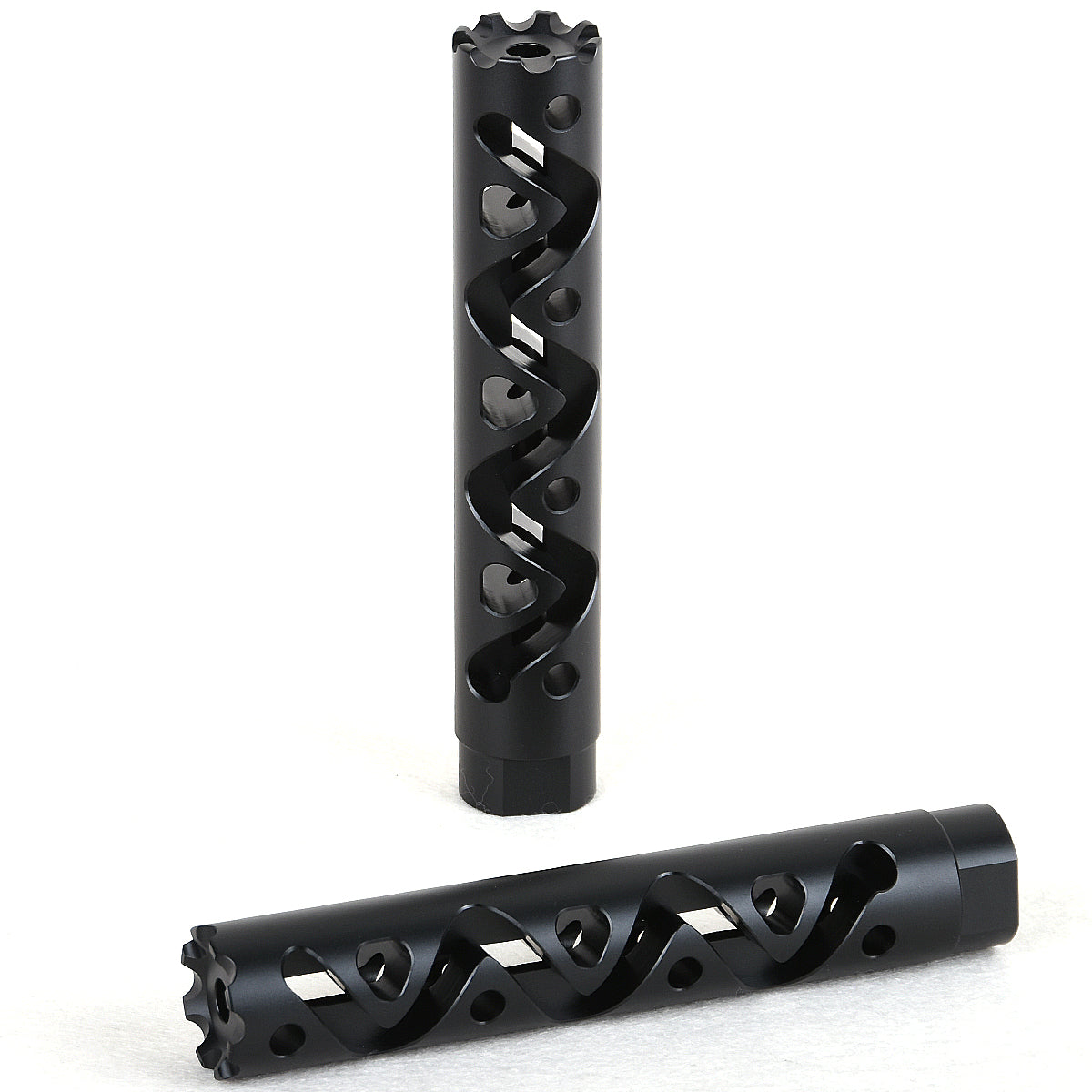 5.5 Inch Length 7075 Aluminium 1-2x28 fit for .223 5.56mm .22cal Muzzle Brake Compensator W- Crush Washer