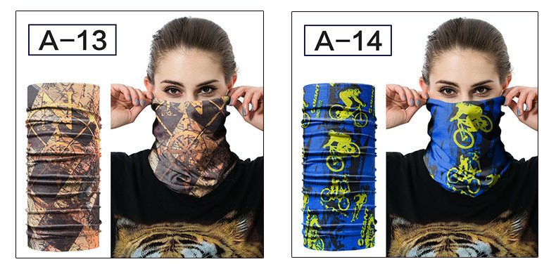 Camouflage Skiing Headwear Mask Cycling Neckwear Tubular Polar Reversible Bandana Outdoor Sports Turban Magic Scarves 20pcs