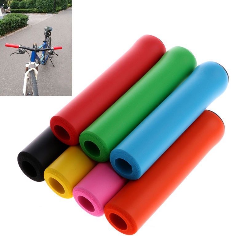 2Pc-1pair Bike Racing Bicycle Motorcycle Handle Bar Foam Sponge Grip Cover Non-slip Soft Handlebar Bike Bar wholesale