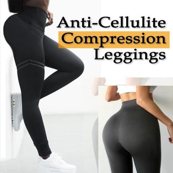 2019 Newly Droppshiping Women High Waist Anti-Cellulite Compression Slim Leggings for Tummy Control and Running dg88