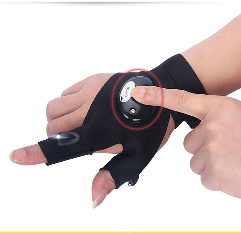 Luminous Sports Gloves Repair fishing Lighting Gloves Outdoor hunting Riding Car Repair LED Flashlight Travel Watersports Backpacking