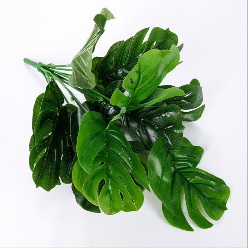 Great Cheap Mexican Autumn Decoration Artificial Plants Green Turtle Leaves Garden Home decor artificial grass plant