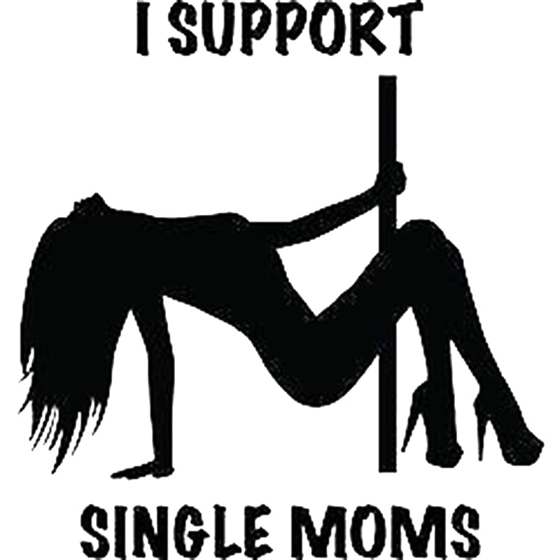 15*14cm I SUPPORT SINGLE MOMS car Vinyl cut window decal Beauty Temptation Body Car Stickers Decals Car Sticker