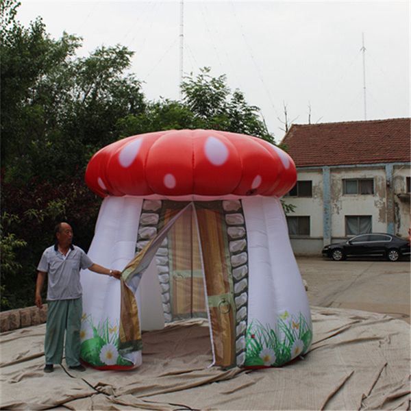 wholesale Led Advertising Giant Inflatable Balloon Mushroom Tent With Blower and Light For Nightclub Decoartion Or Wedding Decor