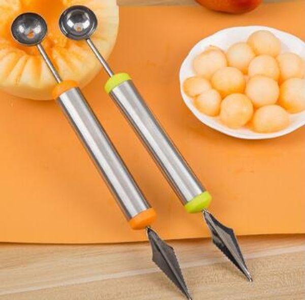 100pcs Multifunctional fruit vegetable tools carving cutter melon scoops ballers stainless steel kitchen gadget accessories