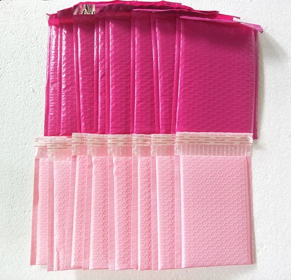 25pcs-lot Light pink - Rose pink Poly bubble Mailer envelopes padded Mailing Bag Self Sealing for gift package