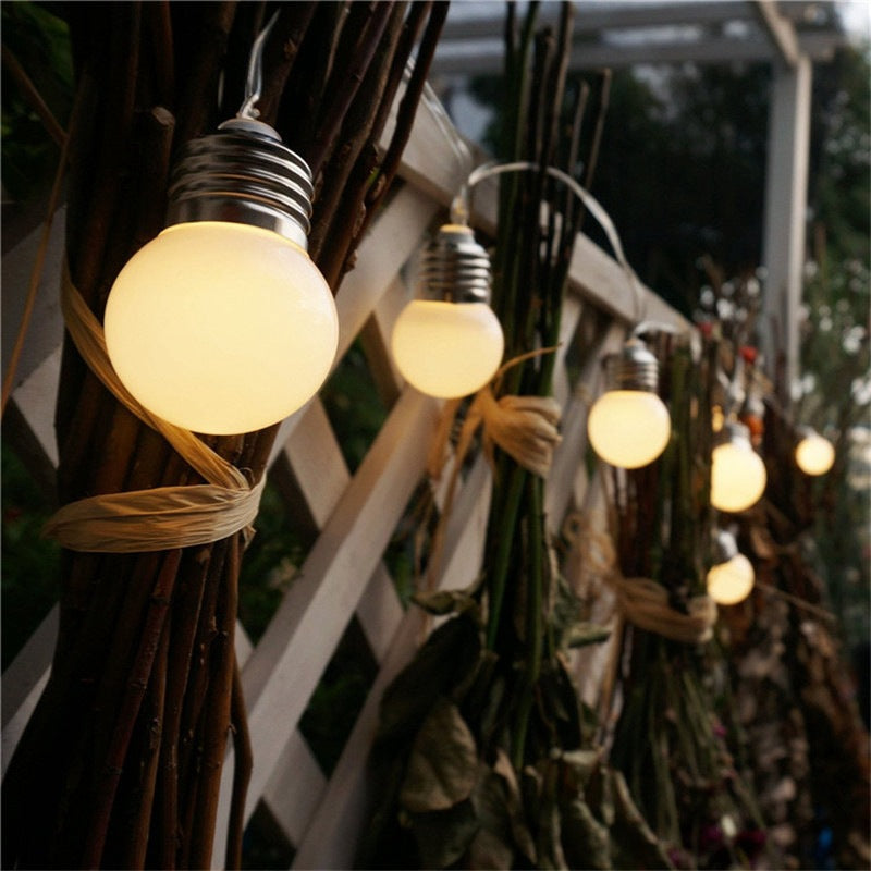 IP65 6M 20 bulbs G50 LED Milky Globe Ball String Light,LED Warm Garland String For Wedding Garden Party Patio Outdoor Decor